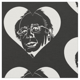 White Bernie sanders-hjärta Tyg