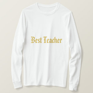 White Best Teacher T-Shirt