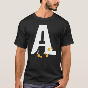 White Big Brev A Alphabet A Capital Initial Spel T Shirt