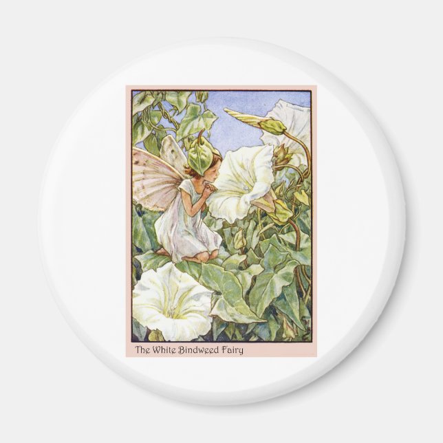 White Bindweed Fairy Magnet (Framsidan)
