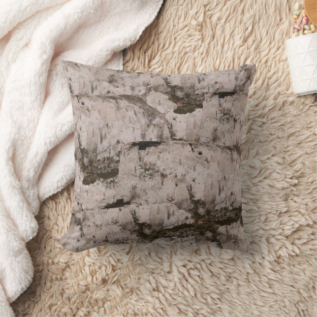 White Birch Bark Kudde (Filt)
