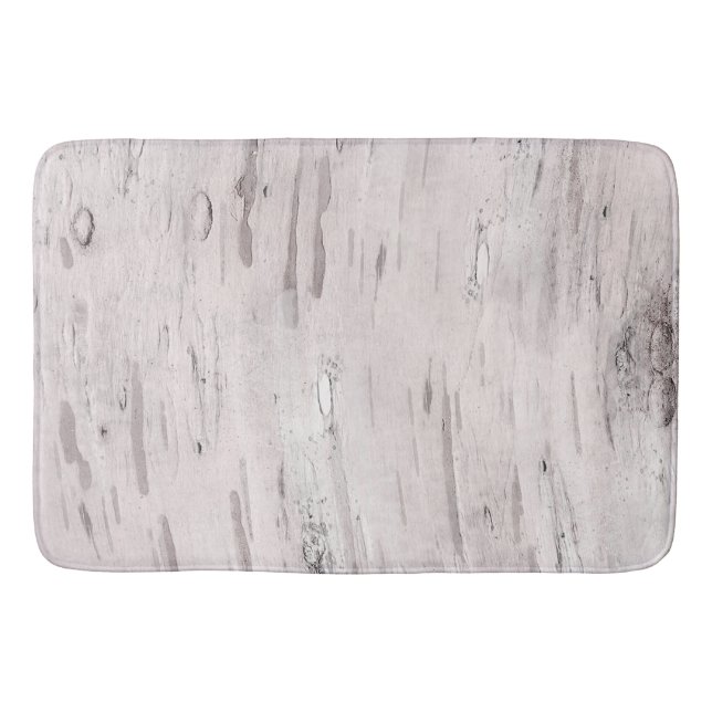 White Birch Träd Wood Rustic Barn Chic Farmhouse Badrumsmatta (Framsidan)