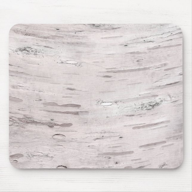White Birch Träd Wood Rustic Barn Chic Farmhouse Musmatta (Framsidan)