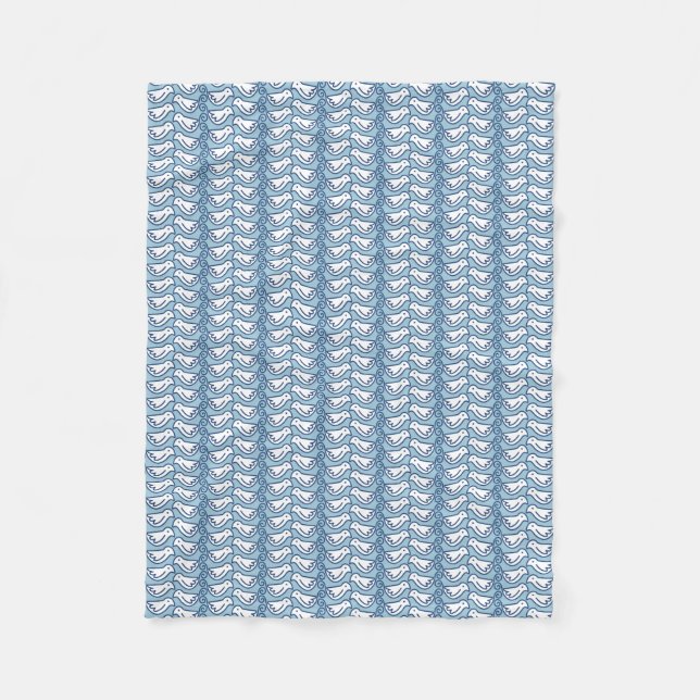 White Bird Herringbone Fleece Blanket (Framsidan)