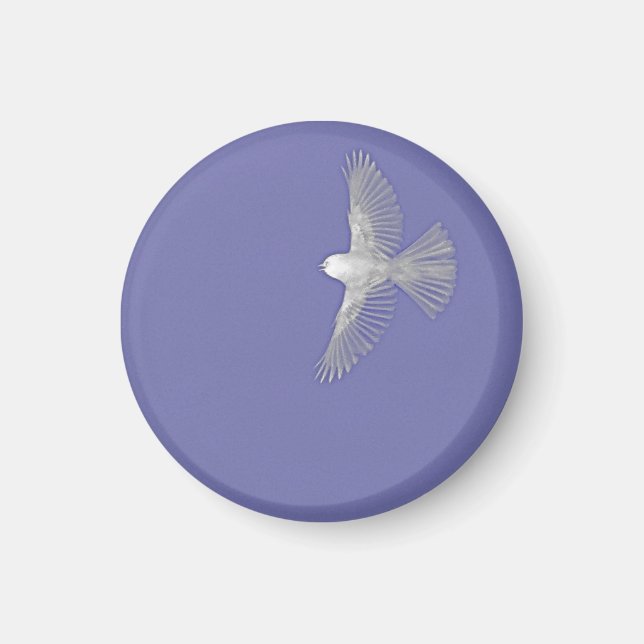 White Bird in Flight Magnet (Framsidan)