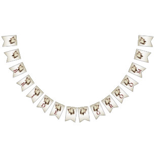 White Birds Bröllop Bunting Flagga