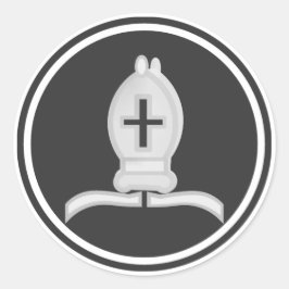 White Bishop Chess Biet Runt Klistermärke