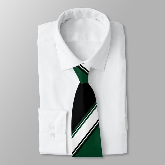 White Black and Evergreen II Tie Slips (Bunden)