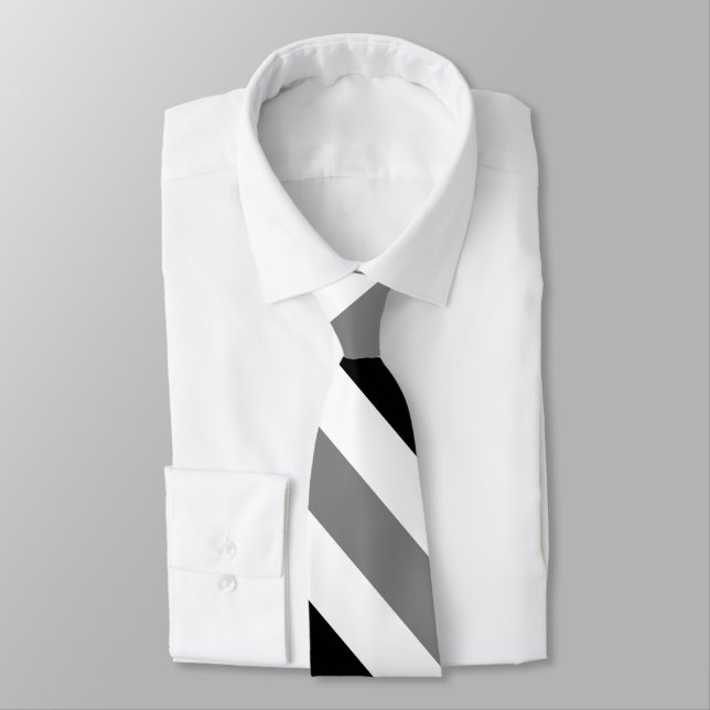 White Black and Grått Universiteten Rand Tie Slips (Bunden)