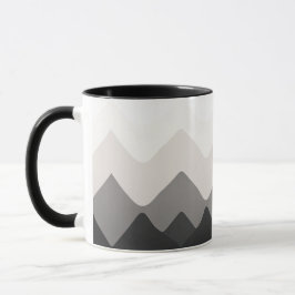 White Black and Gray mug Mugg