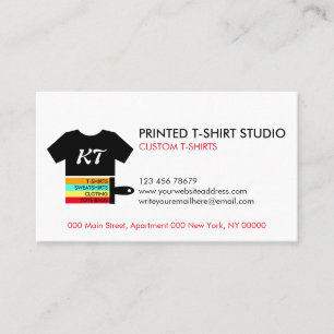 White Black Anpassningsbar T-Shirts Clothing Visitkort