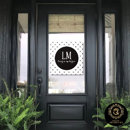 White & Black Bow Monogram