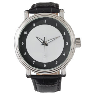 White Black Clock Ansikte Anpassningsbar Armbandsur