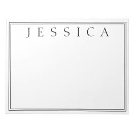 White & Black | Ditt Namn Anteckningsblock