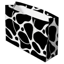 White & Black Giraffe Mönster Large Gift Bag