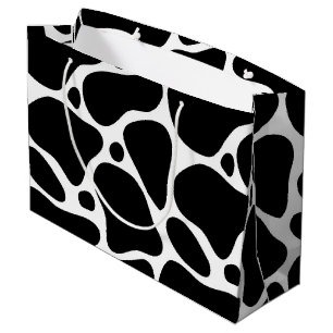 White & Black Giraffe Mönster Large Gift Bag