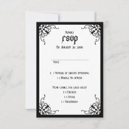 White Black Gothic Bröllop OSA Kort