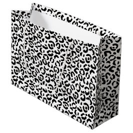 White Black Leopard Print
