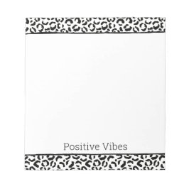 White Black Leopard Print Anteckningsblock