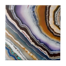 White Black Lilac Blue Terracotta Agate Geode Kakelplatta