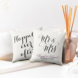 White Black och Bröllop Pillow Keepsaké Gift Kudde