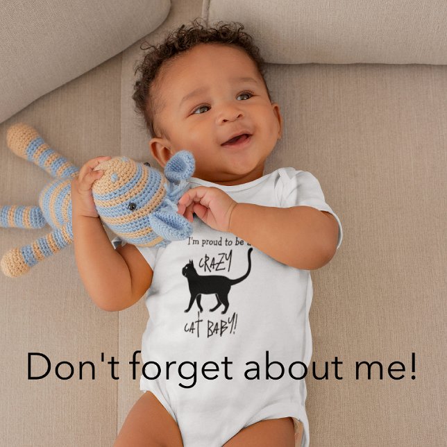 White Black Personlig Crazy Cat Kiddo T Shirt (Personalize it!)