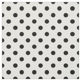 White Black Polka dots Textile Tyg