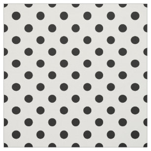 White Black Polka dots Textile Tyg