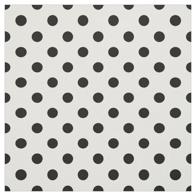 White Black Polka dots Textile Tyg (Provkarta)