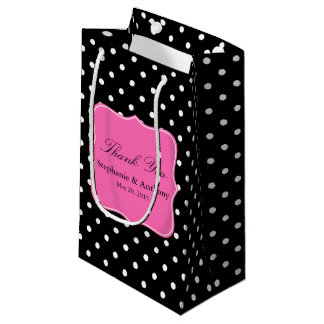 White Black, Shock rosa Polka Dot Bröllop Tack