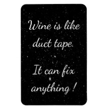 White Black Stars Vin Magnet