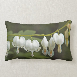 White Bleeding Hearts Dicentra Hunter Grönt och C Lumbarkudde