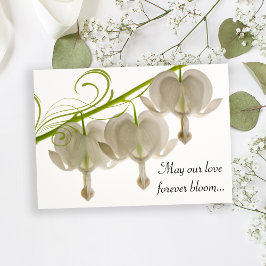 White Bleeding Hearts Flowers Bröllop Inbjudningar