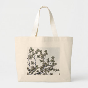 White Blommar Dogwood Jumbo Tygkasse
