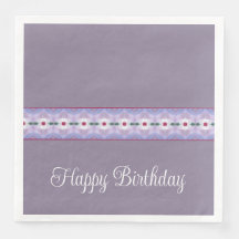 White Blommigt Accented Patterned Mauve