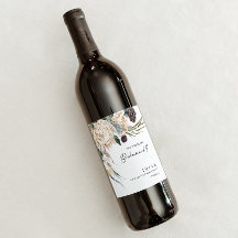 White Blommigt Bridesmaid Frieri