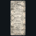 White Blommigt Bröllop Menu Meny<br><div class="desc">White Blommigt Bröllop Menu</div>