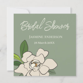 White Blommigt Gardenia Simple Garden Möhippa Meddelande