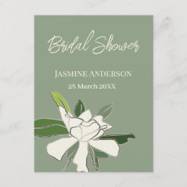 White Blommigt Gardenia Simple Garden Möhippa Meddelande Vykort