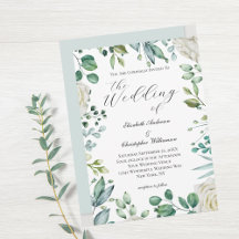 White Blommigt Greenery Eucalyptus Elegant bröllop