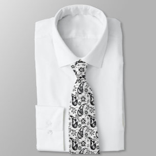 White Blommigt Paisley Mönster Design Slips