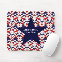 White Blue American Patriotic Modern Mönster