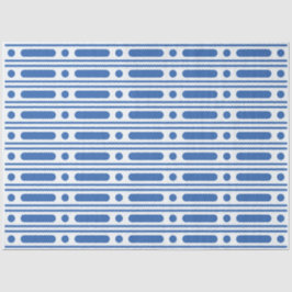 White Blue Bone Inlay Dots Border Decoupage Paper