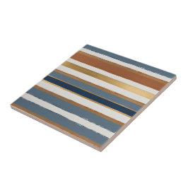 White blue gold and copper horizontal stripes kakelplatta