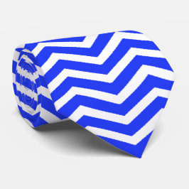 White Blue Zig Zag - Tie Slips