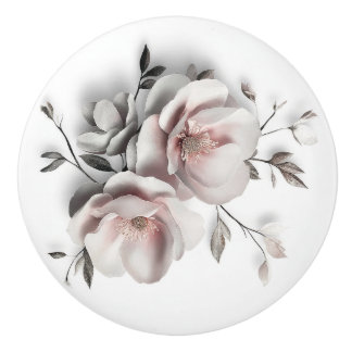White Blush 3 D Flower Knopp