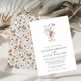 White Boho Wedding-inbjudan Inbjudningar