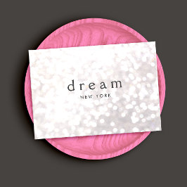 White Bokeh Glitter Modern Event Planner Visitkort