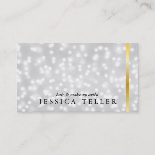 White Bokeh Guld Pub Visitkort