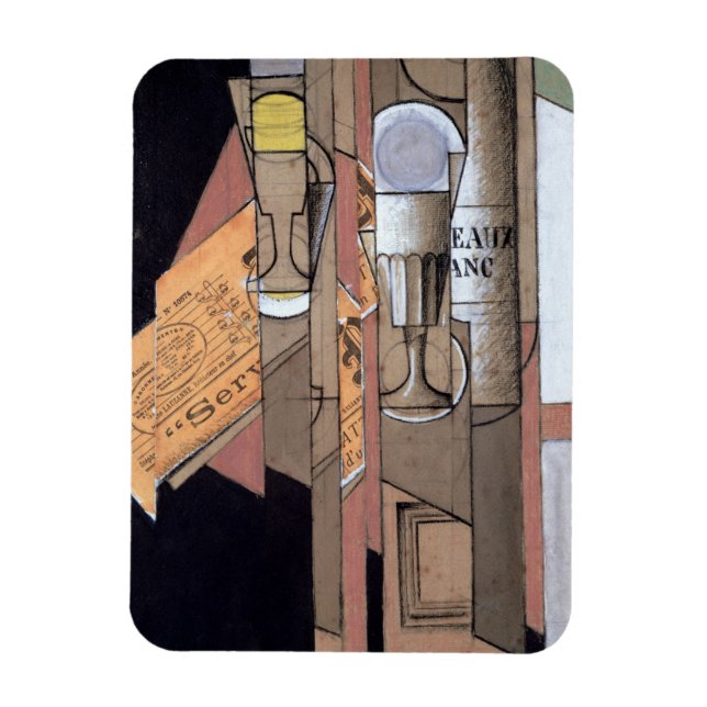 White Bordeaux, 1913 (gouache & pencil on papper) Magnet (Vertikal)